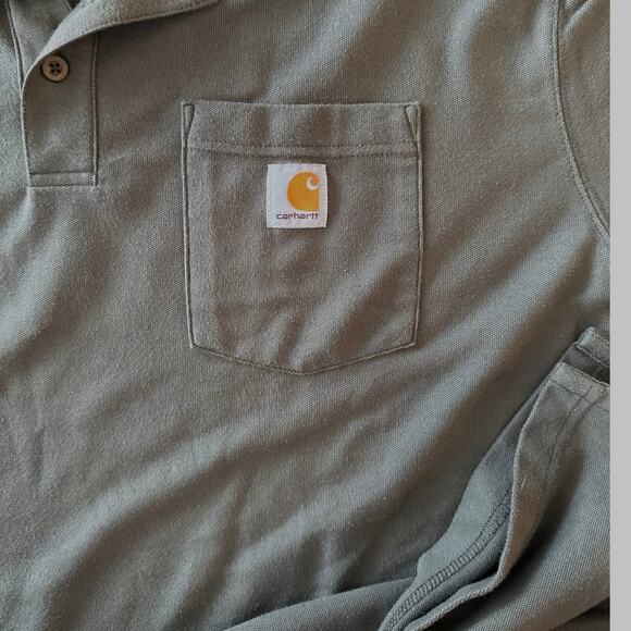 Carhartt Mens Loose Fit Midweight Short Sleeve Button-Down Polo Shirt Size 3XL - Picture 6 of 8